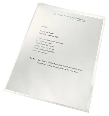 Image de LEITZ Pochette transparente re:cycle A4 PP matière résiduelle 0,13 mm grainée 100 pochettes