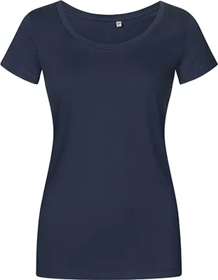 Immagine prodotto di X.O by Promodoro 1545 | Maglietta da donna in cotone pettinato - Colore: French Navy - Taglia: XXL