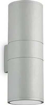 Produktbild von Moderne Wandleuchte Gun Aluminium Grau 2 Lichter E27