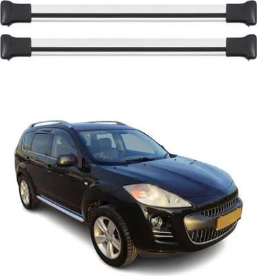 Produktbild von Dachträger Grundtäger für Peugeot 4007 2007-2012 75kg Aluminium Silber 2 tlg