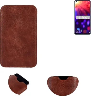Produktbild von K-S-Trade Schutzhülle Handyhülle kompatibel mit Huawei Honor View 20 Handytasche Kunstleder Sleeve in braun
