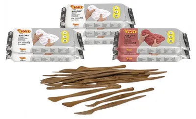 Immagine prodotto di JOVI 80 JOVI Modelliermasse Air Dry weiß, terrakotta