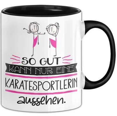 Produktbild von Karatesportlerin Geschenk Tasse So Gut Kann Nur Eine Karatesportlerin Aussehen Geschenkidee Geburtstag Weihnachten Lustig (Schwarz)