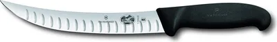 Produktbild von Fibrox, Schlachtmesser, 20cm, gerade, Kullen, schmal, schwarz