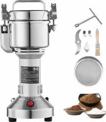 Zdjęcie produktu dla Elektryczny młynek do zboża SucceBuy 750g, 2000 W, wysoka prędkość, stal nierdzewna, do suchych ziaren, przypraw, musli, kawy, kukurydzy, pieprzu, wersja prosta