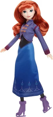 Produktbild von Disney Frozen Disney Die Eiskönigin Eisläuferin Anna, Modepuppe mit Schlittschuhen und Schuhen, inspiriert von „Die Eiskönigin: Winterfest“, Modepuppe, Weiblich, 3 Jahr(e), Mädchen, 300 mm, 150 g