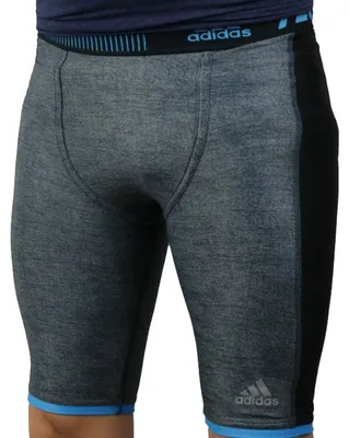 Produktbild von Adidas - "Techfit Chill" Strumpfhosen für Herren PP1883 (46R) (Grau/Schwarz)