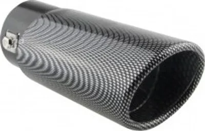 Produktbild von AMiO 02350 Auspuffblende Endrohr Blende Gerade Oval Dunkel Edelstahl Verchromt