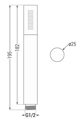 Zdjęcie produktu dla Mexen R-70 rączka prysznicowa 1-funkcyjna, biała - 79570-20