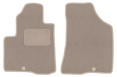 Image de Tapis avant en moquette pour Hyundai SantaFe II 2006-2012 (7 places) – 2 pièces, beiges, sur mesure – Wielganizator LUX