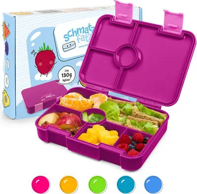 schmatzfatz by Klarstein Lite Lunchbox 6 Fächer 20,8x4,5x15 cm BPA-frei Tritan
