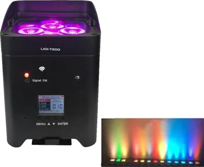 Immagine prodotto di Luce a batteria, 6 LED RGBWA+UV in 1, durata della batteria fino a 16 ore, 1 luce, bianco