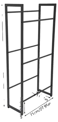 Productafbeelding van Drankenrek, 3 niveaus, modern design, zwart