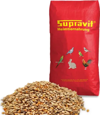 Produktbild von Supravit Wellensittichfutter Zucht 25 kg | hochwertige Zuchtmischung als Hauptfutter für Wellensittiche & kleine Sitticharten