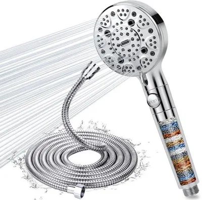 Produktbild von Douchekop mit Wasserbesparungsfunktion, 15-Schicht-Filter und 9 Strahlstufen
