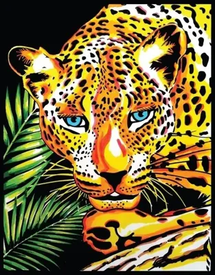 Zdjęcie produktu dla Kolorowanka welwetowa 47x35cm Leopard - Colorvelvet