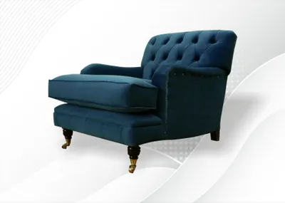 Immagine prodotto di Chesterfield Sessel Dunkelblau Kreative Modern Stoff Textil Luxus Wohnzimmer