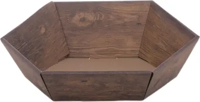Produktbild von Präsentkorb Sechseck VINTAGE Holzoptik mittel