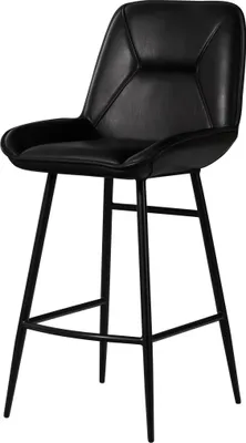 Produktbild von MASSIVMOEBEL24 Barstuhl Echtleder 50x59x106 schwarz IRON LABEL #614