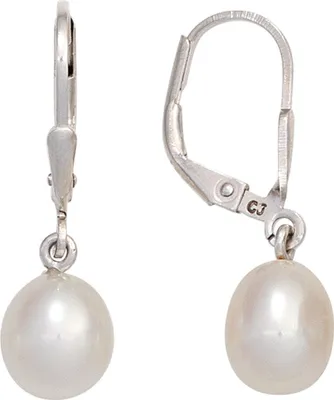 Produktbild von JOBO Boutons 925 Sterling Silber rhodiniert 2 Süßwasser Perlen Ohrringe Ohrhänger