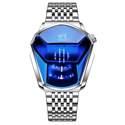 Produktbild von S&T DESIGN Quarzuhr Herren Uhr Edelstahl Armbanduhr Herrenuhr (Geschenkebox (Etui), inkl. Armbandkürzer & Etui), Männer Uhr 3Bar Wasserdicht Analog Ge
