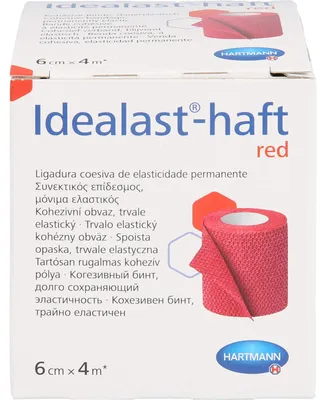 Produktbild von Idealast-haft color Binde 6cmx4m rot, 1 St BIN