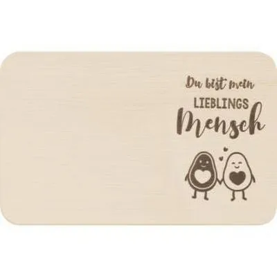Produktbild von GRUSS & CO 48069 Holzbrettchen Motiv Lieblingsmensch, Ahornholz