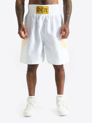 Image de Pantalon de boxe pour homme BONAVENTURE Blanc/Or L BENLEE