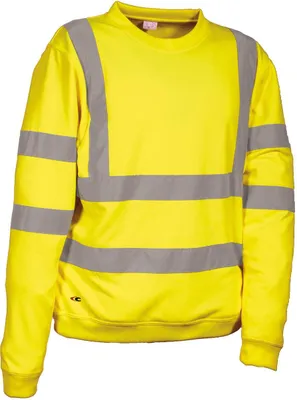 Produktbild von Cofra Marqueta Warnschutz Sweatshirt | Pullover, Klasse 3, 320 g/m² gelb S