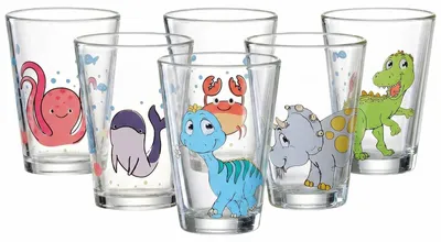Produktbild von Ritzenhoff & Breker Dino und Meerestiere Kinderbecher-Set 6-teilig