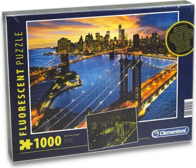 Obrázok produktu pre Clementoni 97240 - Puzzle - New York v noci (fluorescenčné, 1000 dielikov)