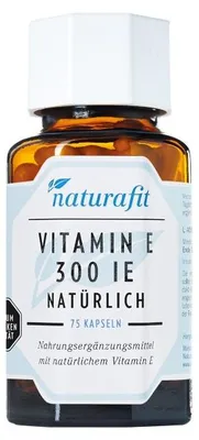 Obrázek produktu pro naturafit Vitamin E 300 IU přírodní kapsle, 75 kapslí