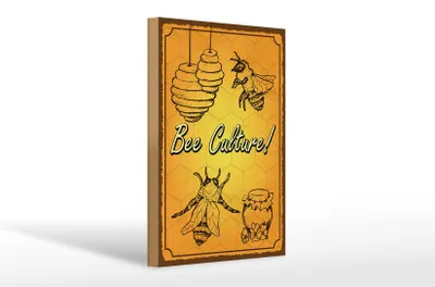 Produktbild von Holzschild Spruch 20x30cm Bee culture Biene Honig Imkerei