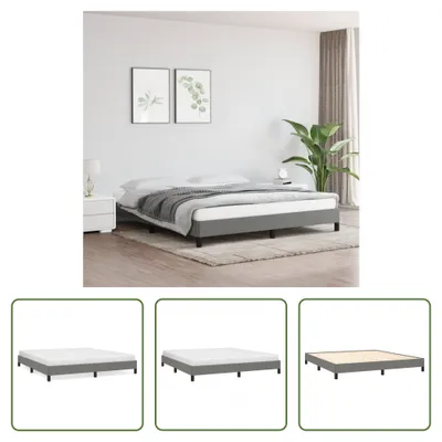 Produktbild von The Living Store Bettgestell Dunkelgrau 180×200 cm Stoff