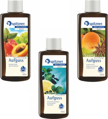 Produktbild von Spitzner Set Saunaaufguss Früchtetraum Citrus Anis Orange 3 Düfte mit je 190ml