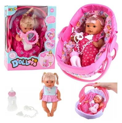 Produktbild von Babypuppe in Tragetasche, Flasche, Schnuller, spricht
