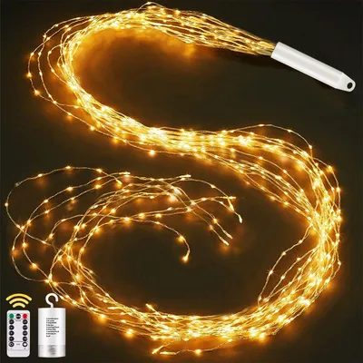 Productafbeelding van Joycome Lichtstaart 1 meter, 100 LED kerstverlichting met batterij – Warmwit