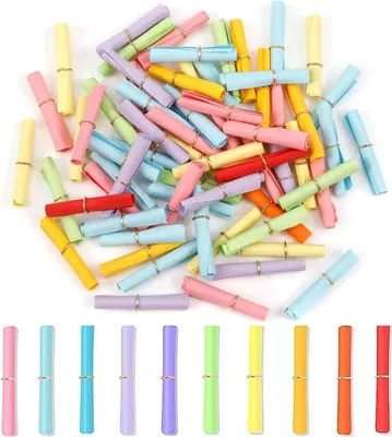 Produktbild von Lose Tombola, 200 Stück Bunt Gemischt Tombola Lose, Lose zum Selber Beschriften, Bunte Kleine Zettel Beschriften, Leer Tombola Lose, für Kindergeburtstag, Jubiläum, Valentinsta