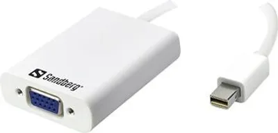 Produktbild von SANDBERG Adapter MiniDP>VGA+Audio weiss