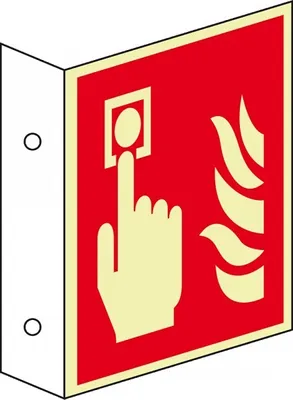 Produktbild von Schild I PERMALIGHT power langnachleuchtend Fahnenschild Brandmelder, doppels...