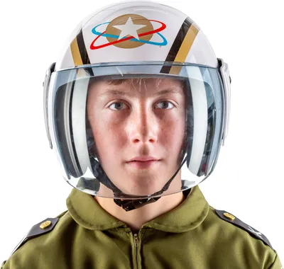 Produktbild von Astronautenhelm mit Klapp-Visier KW 54-59 cm für Kinder und Erwachsene