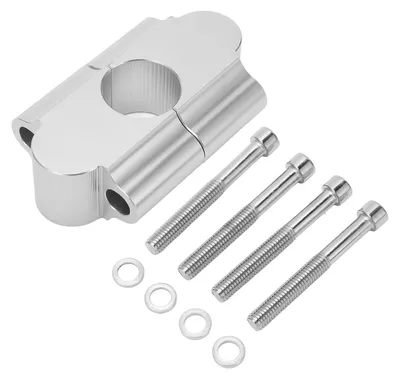 Immagine prodotto di Morsetto per riser manubrio da 22 mm, corsa di 30 mm, ricambio per Suzuki RM125, RM250, RMZ250, RMZ450, RMX450Z, argento