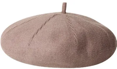 Produktbild von Große Kasjmiermütze für Frauen, Herbst- und Winter, großes Gesicht, kleiner Gesichtsausdruck, Wollmütze