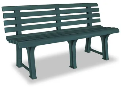 Immagine prodotto di Panca da giardino in plastica, verde, 145,5 cm