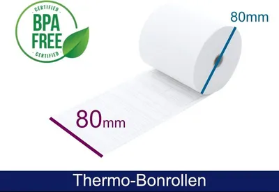 Produktbild von Thermorolle - 80 80 12 (B/D(max.)/K) mit Bewirtungstext, 80m, 55g