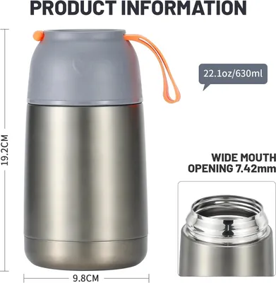 Produktbild von 650mL Thermos Suppe Lebensmittel Box Tragbare Mittagessen Container Vakuum Flaschen