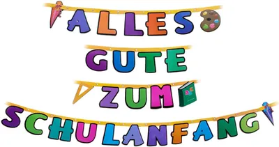 Produktbild von Oblique Unique Schuleinführung Girlande Alles Gute zum Schulanfang Einschulung Zuckertüte Schüler