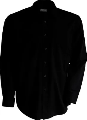 Produktbild von Kariban Herren Hemd langarm bügelfrei K537 Schwarz Black 3XL