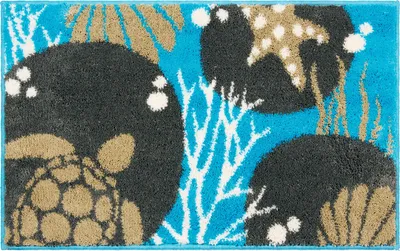 Produktbild von Erwin Müller Badematte Nemea" türkis-taupe 50x80 cm"
