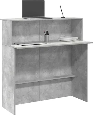 Produktbild von Möbel Empfangstheke Betongrau 100x50x103,5 cm Holzwerkstoff - Schreibtische &46420